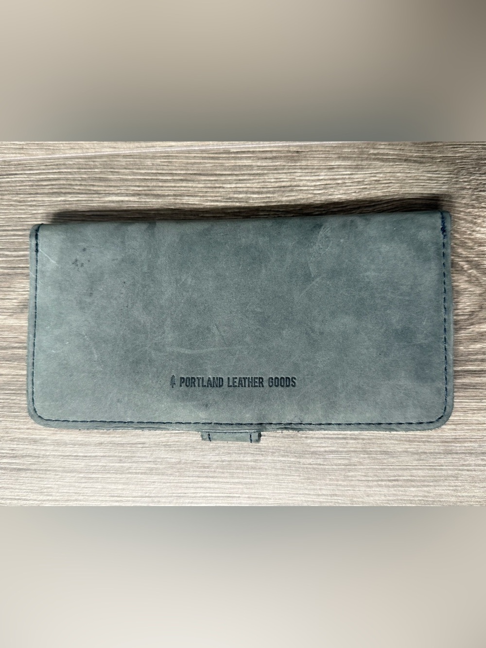 Portland Leather Goods Women’s Bifold Wallet Storm/Green Card Slots Matte PLG - Picture 5 of 6